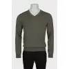 Men's Green Wool Pullover