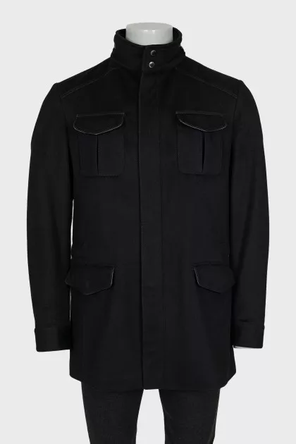 Men's Jacket with Hidden Hood