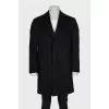 Men's cashmere coat black