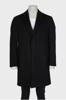 Men's cashmere coat black