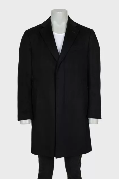 Men's cashmere coat black