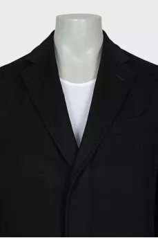 Men's cashmere coat black