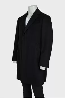 Men's cashmere coat black
