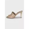 Faux Leather Printed Mules