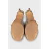 Faux Leather Printed Mules