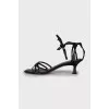 Leather sandals with narrow straps