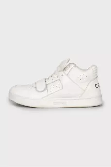 White leather sneakers