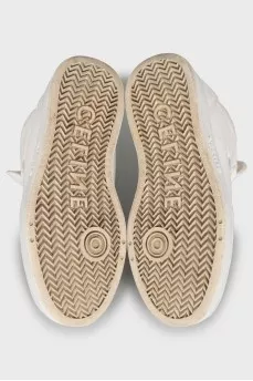 White leather sneakers