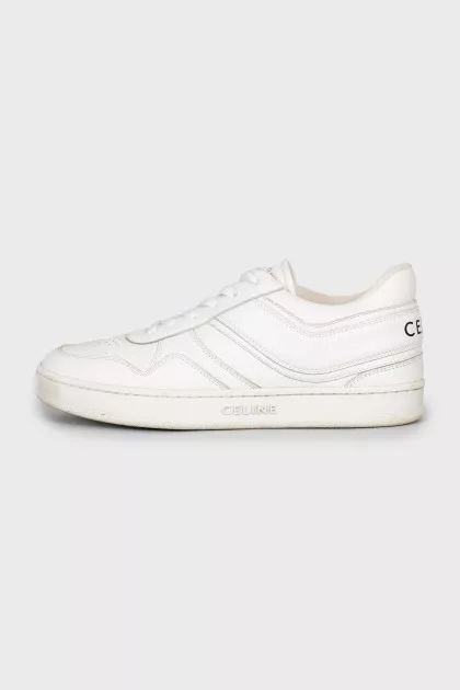 White leather sneakers