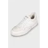 White leather sneakers