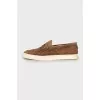 Men's Brown Suede Loafers