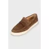 Men's Brown Suede Loafers
