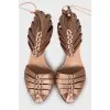 Beige textile sandals