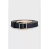 Double blue leather belt