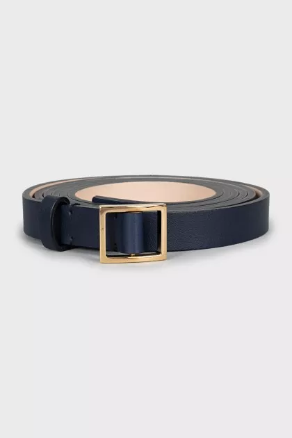Double blue leather belt