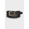 Narrow leather belt