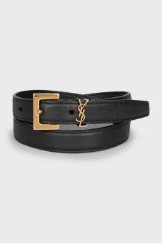 Narrow leather belt