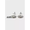 Silver earrings with crystals