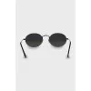 Oval thin frame sunglasses