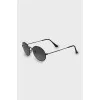 Oval thin frame sunglasses