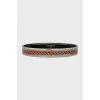 Palladium plated and enamel bracelet