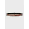 Palladium plated and enamel bracelet