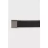 Leather belt with metal detail
