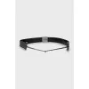 Leather belt with metal detail