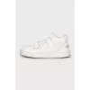 High-top leather sneakers