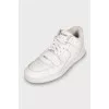 High-top leather sneakers