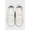 High-top leather sneakers