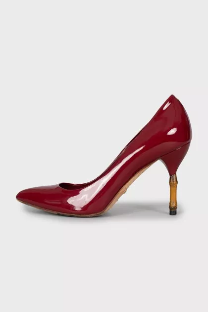 Patent leather pumps