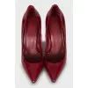 Patent leather pumps