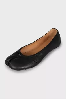 Black Tabi Ballet Flats