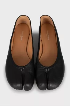 Black Tabi Ballet Flats