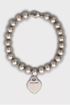 Silver Heart Tag bracelet