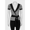 Striped T-shirt with ties