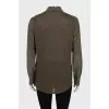 Green silk shirt