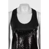 Black sequin top