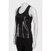 Black sequin top