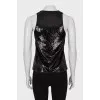 Black sequin top