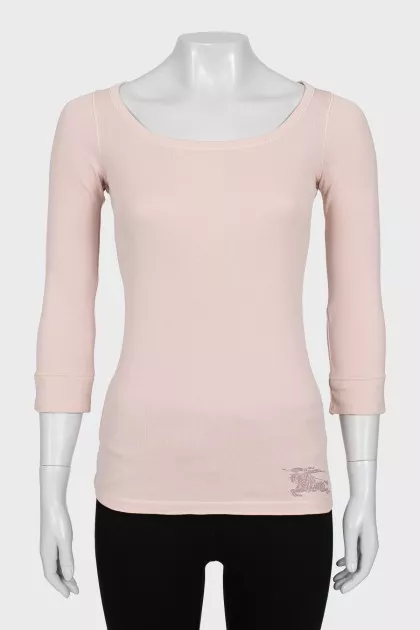 Pink long sleeve slim fit