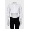 Cropped shirt with long sleeves