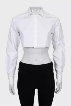 Cropped shirt with long sleeves
