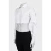 Cropped shirt with long sleeves