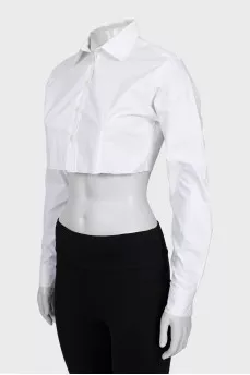 Cropped shirt with long sleeves