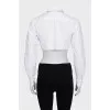 Cropped shirt with long sleeves