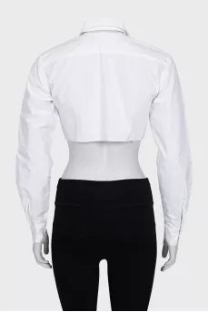 Cropped shirt with long sleeves