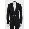Fitted jacket with accent buttons