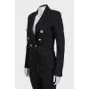 Fitted jacket with accent buttons
